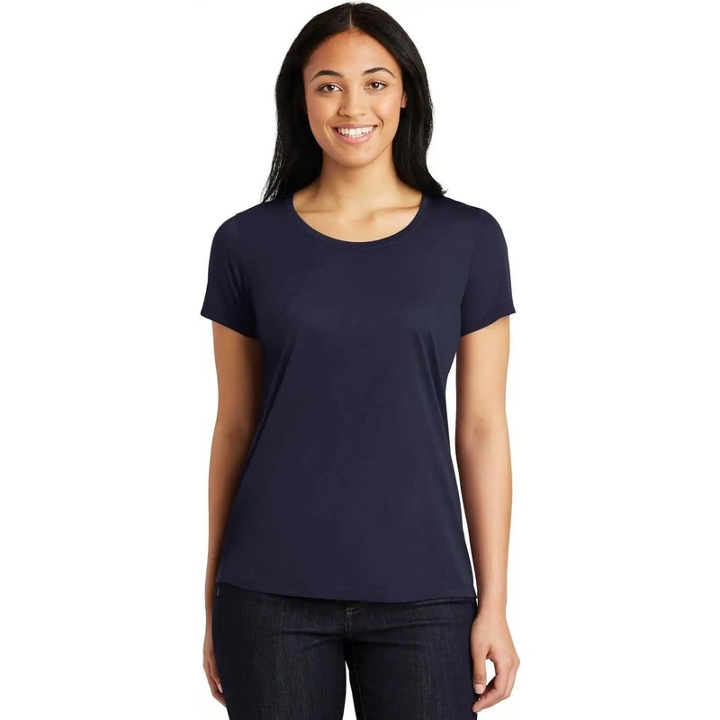 Sport-Tek LST450 Ladies PosiCharge Competitor Cotton Touch Scoop Neck Tee – True Navy