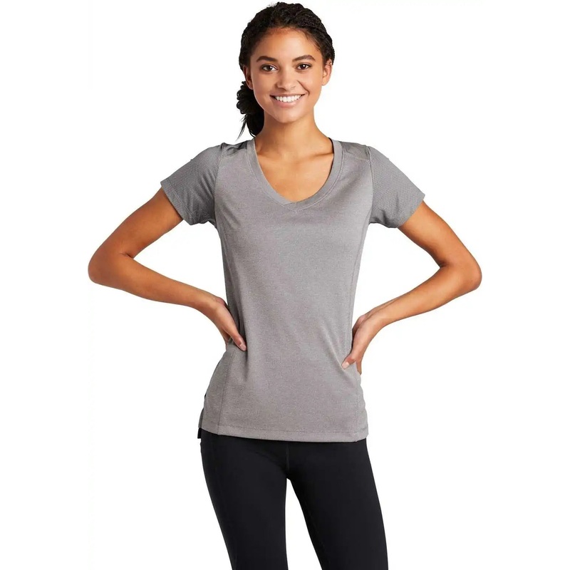 Sport-Tek LST465 Ladies Endeavor Tee – Light Gray Heather Light Gray