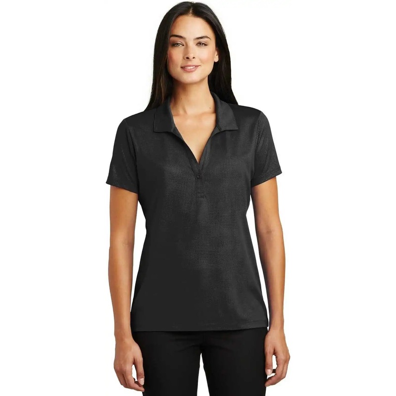 Sport-Tek LST630 Ladies Embossed PosiCharge Tough Polo – Black