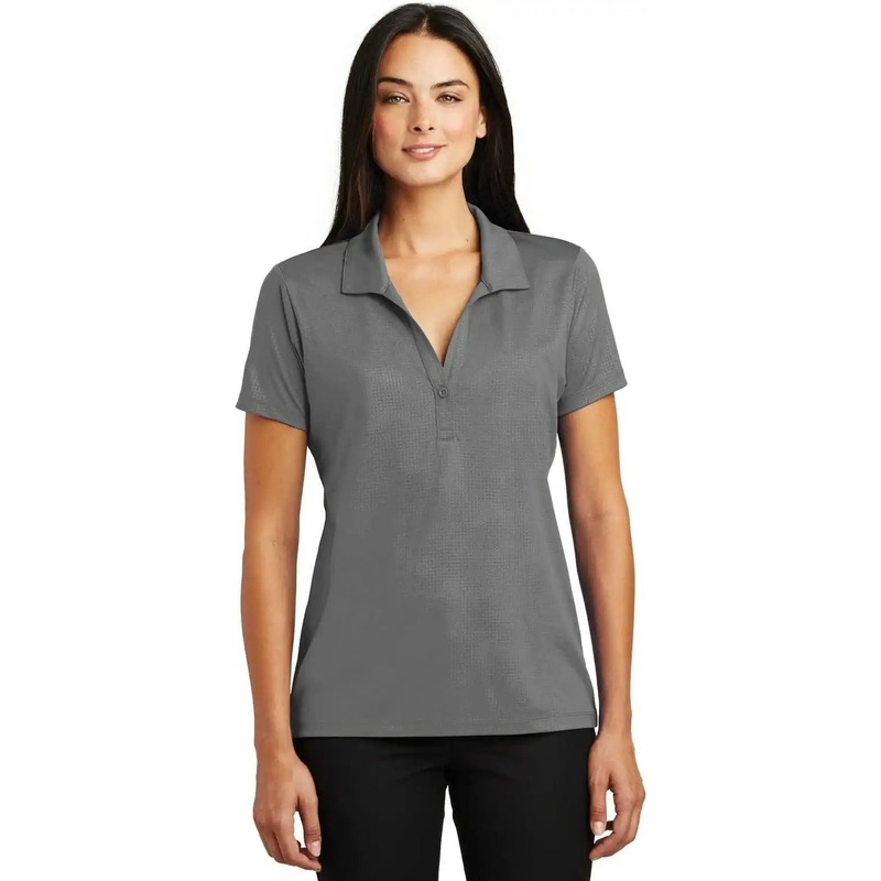 Sport-Tek LST630 Ladies Embossed PosiCharge Tough Polo – Dark Smoke Gray