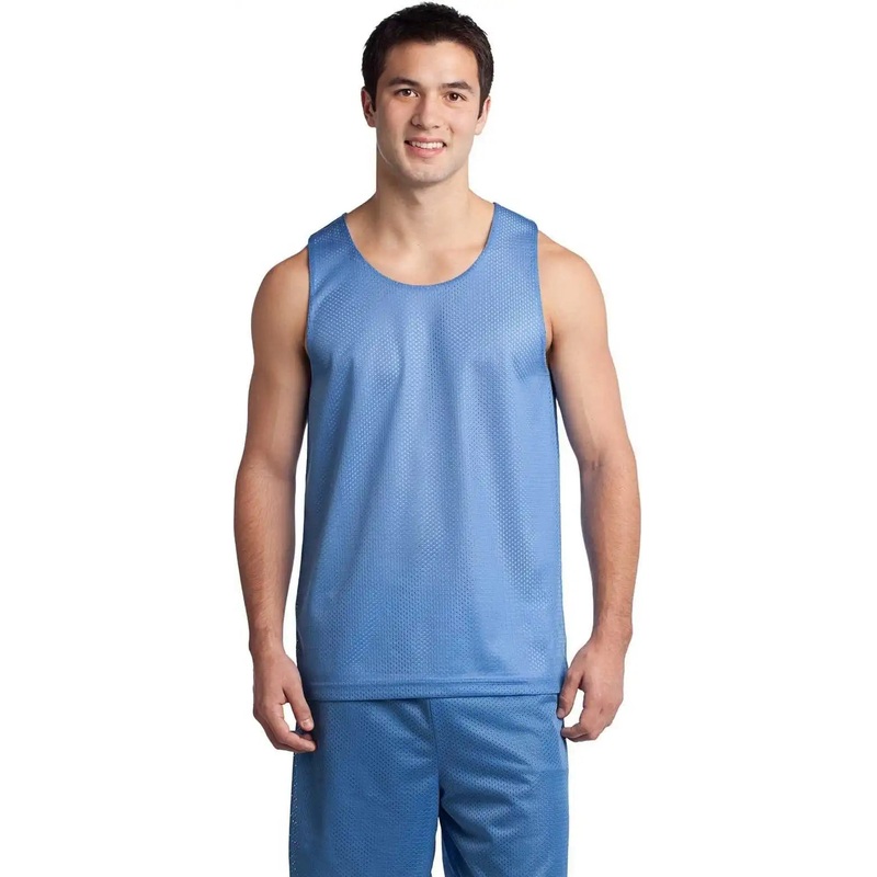 Sport-Tek ST500 PosiCharge Classic Mesh Reversible Tank – Carolina Blue