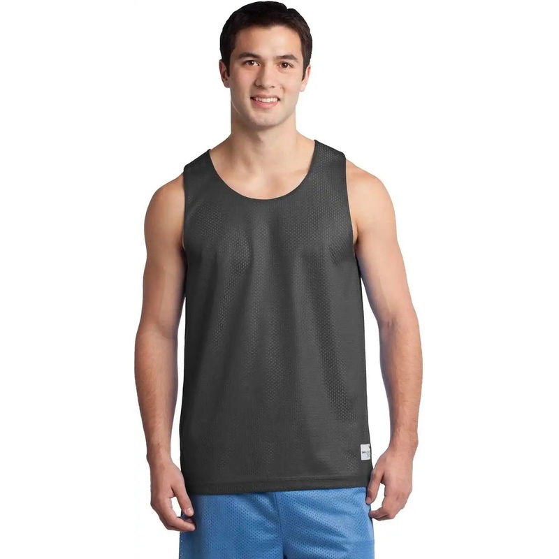 Sport-Tek ST500 PosiCharge Classic Mesh Reversible Tank – Iron Gray White