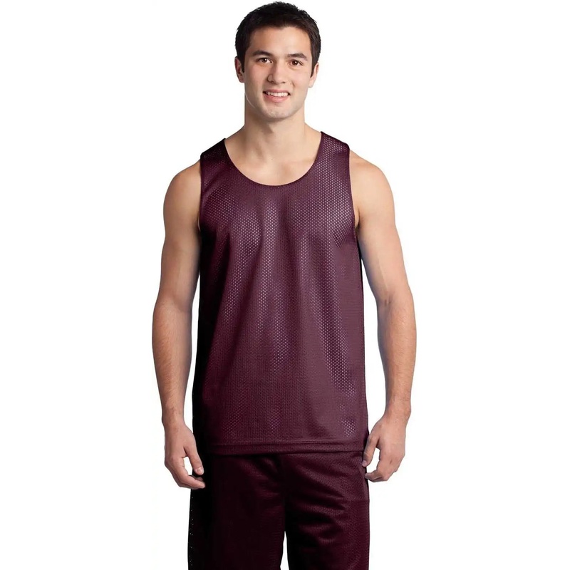 Sport-Tek ST500 PosiCharge Classic Mesh Reversible Tank – Maroon