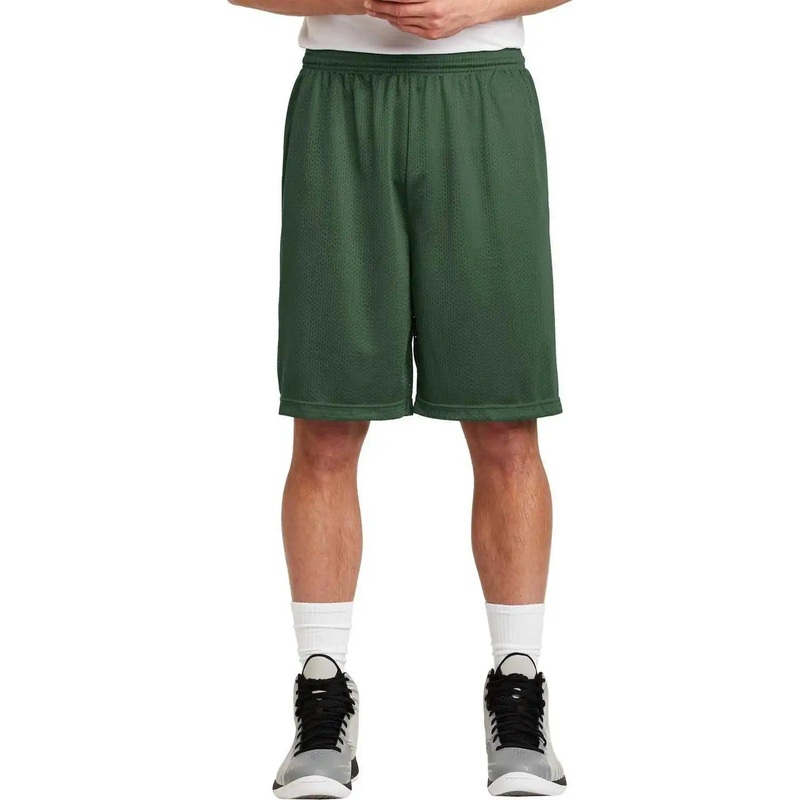 Sport-Tek ST515 Long PosiCharge Classic Mesh Short – Forest Green