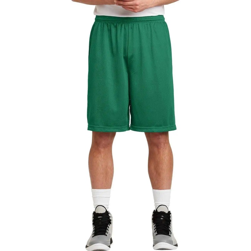 Sport-Tek ST515 Long PosiCharge Classic Mesh Short – Kelly Green
