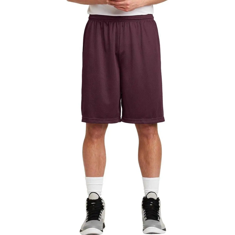 Sport-Tek ST515 Long PosiCharge Classic Mesh Short – Maroon