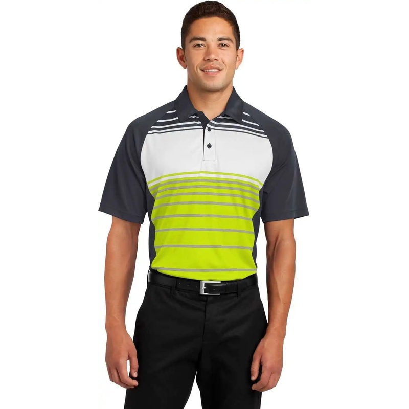 Sport-Tek ST600 Dry Zone Sublimated Stripe Polo – Citron