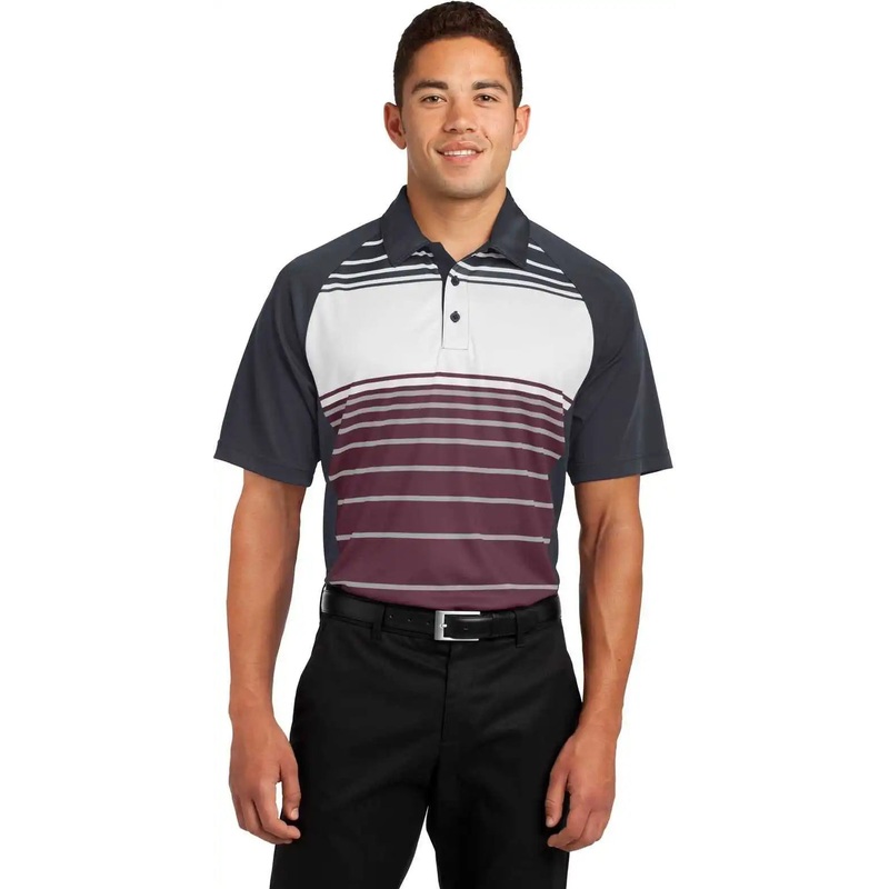 Sport-Tek ST600 Dry Zone Sublimated Stripe Polo – Maroon