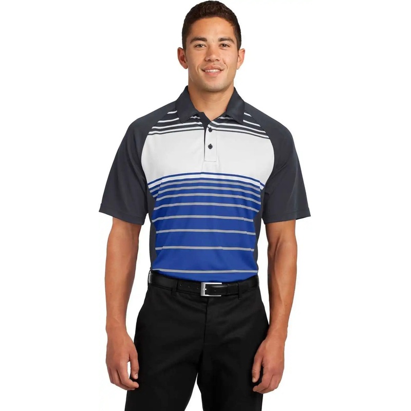 Sport-Tek ST600 Dry Zone Sublimated Stripe Polo – True Royal