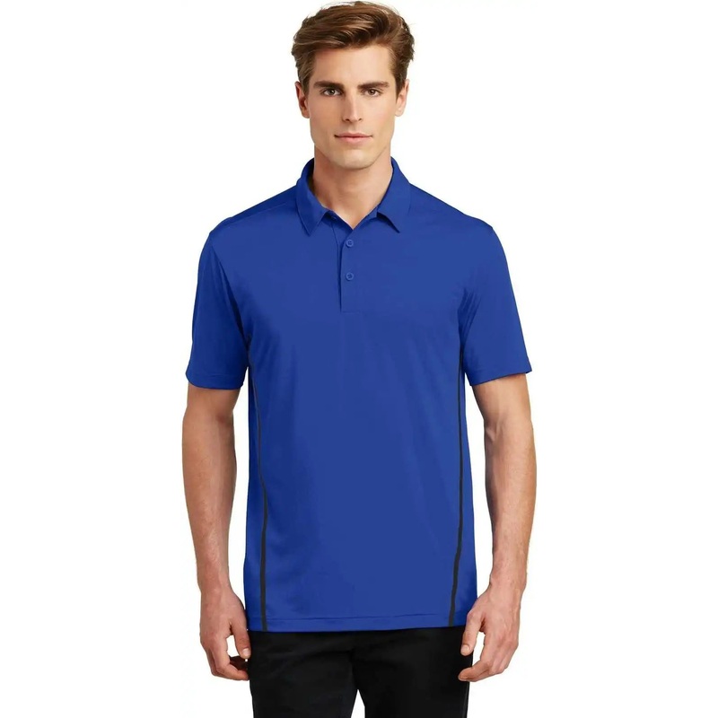 Sport-Tek ST620 Contrast PosiCharge Tough Polo – True Royal Black