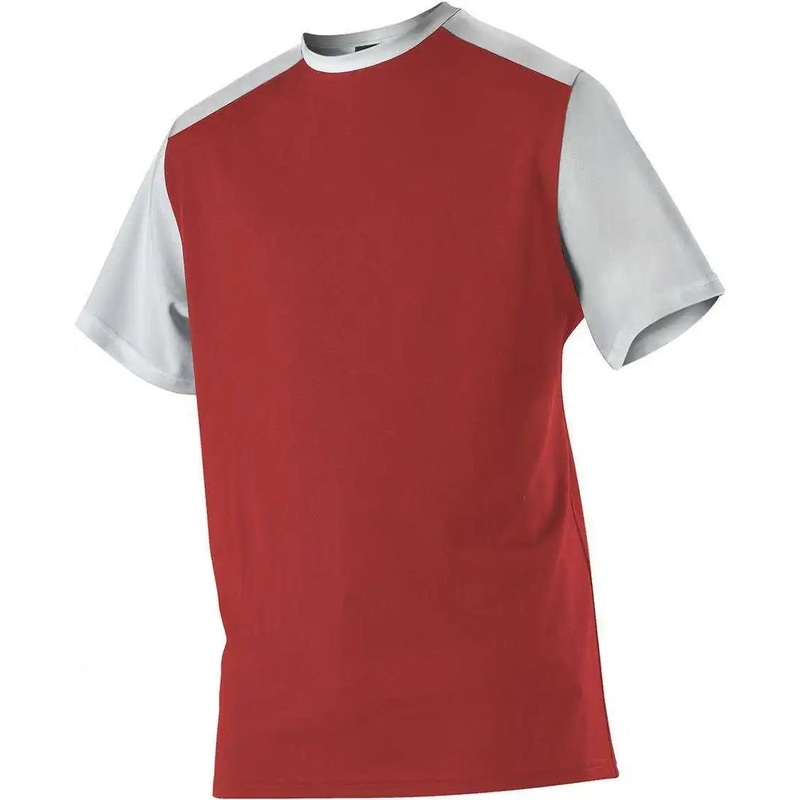 Alleson Athletic 532CJ Adult Crew Neck Baseball Jersey – Red White