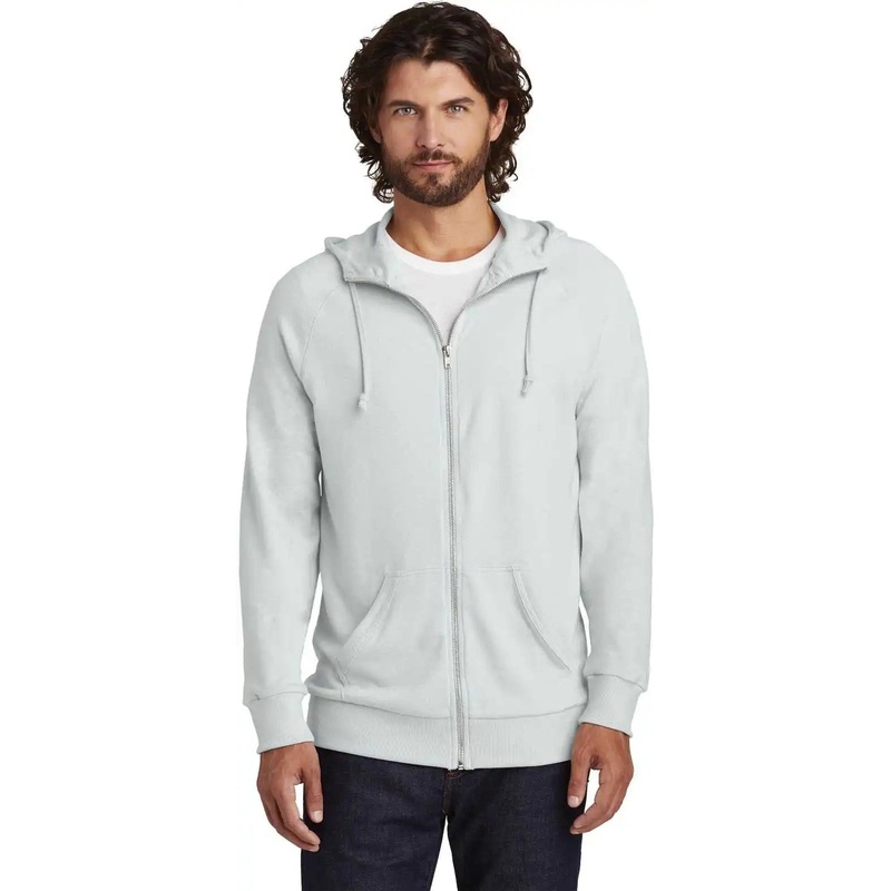 Alternative AA7601 Vintage Heavy Knit Weekender Zip Hoodie – Light Gray