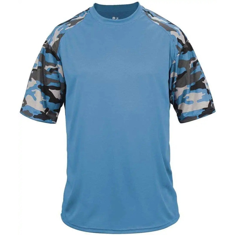 Badger Sport 2141 Camo Sport Youth Tee – Columbia Blue Columbia Blue Camo