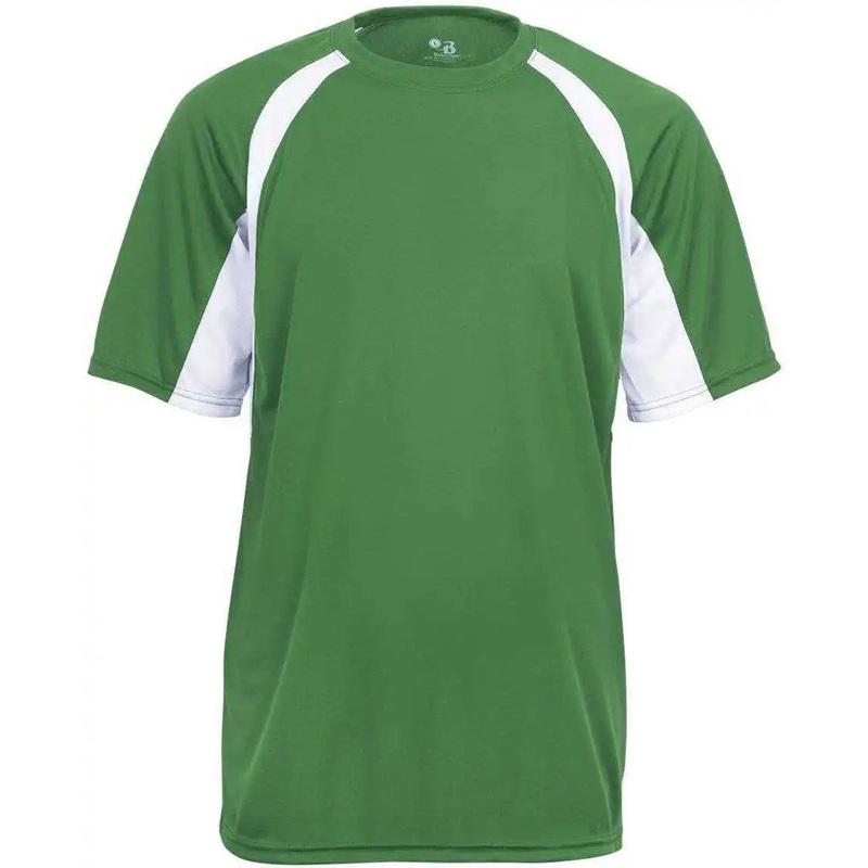 Badger Sport 2144 Youth Hook Tee – Kelly White