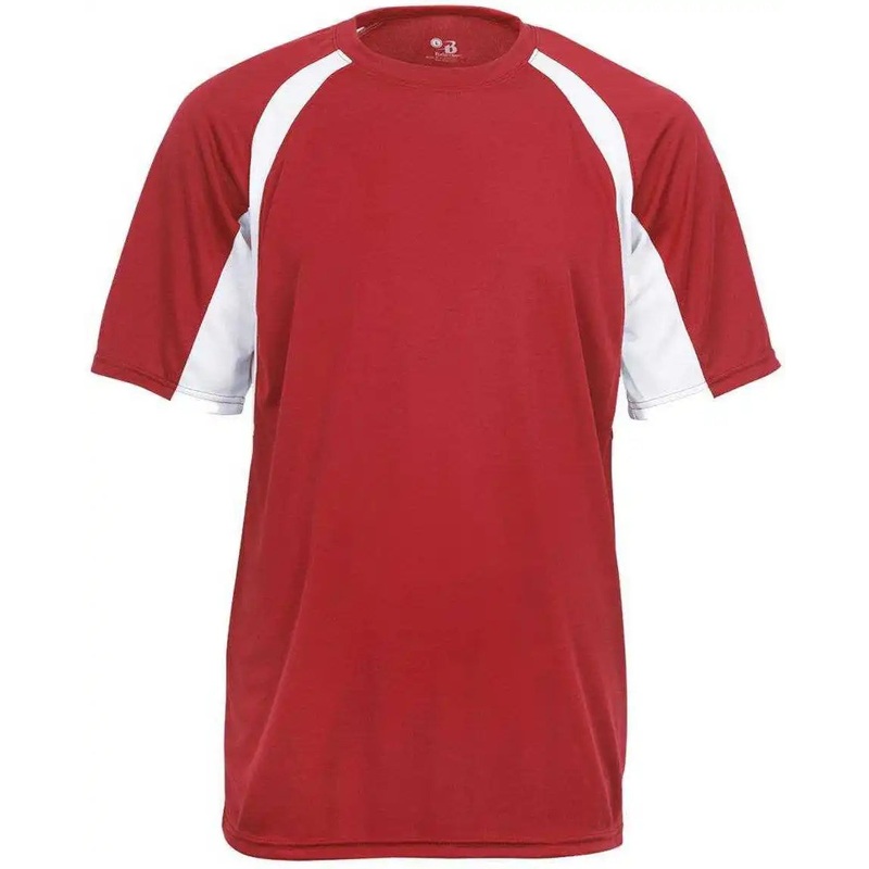 Badger Sport 2144 Youth Hook Tee – Red White