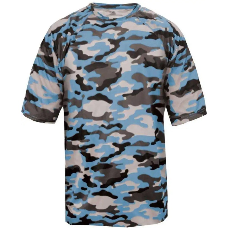 Badger Sport 2181 Camo Youth Tee – Columbia Blue Camo