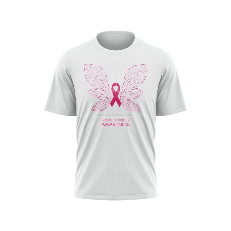 Breast Cancer Awareness Short Sleeve Shirt – Butterfly