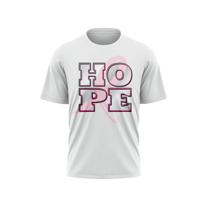Breast Cancer Awareness Short Sleeve Shirt – Hope Ribbon