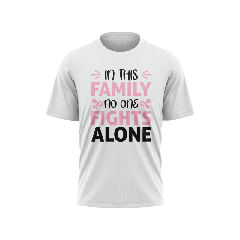 Breast Cancer Awareness Short Sleeve Shirt – No One Fights Alone