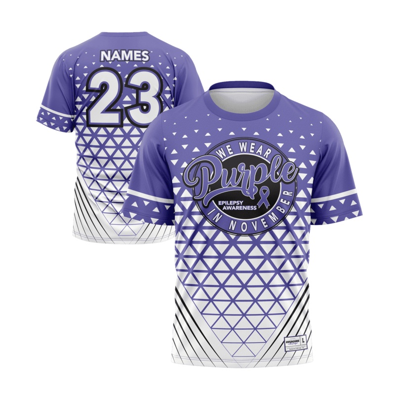Epilepsy Awareness Short Sleeve Jersey (Customized Buy-In)