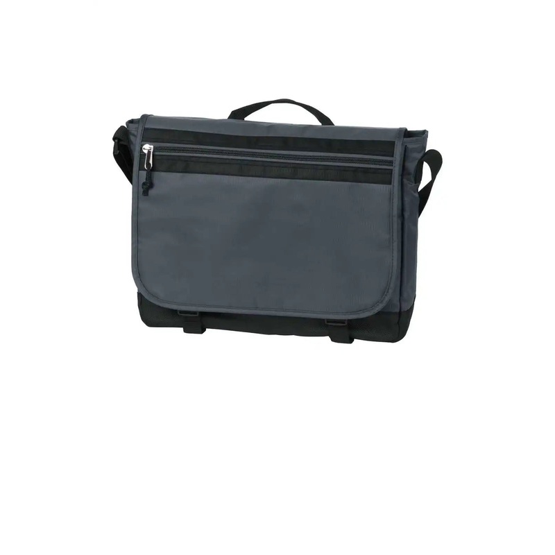 Port Authority BG301 Nailhead Messenger – Smoke Gray Nearly Black