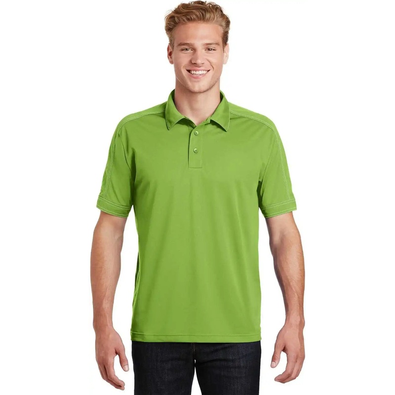 Sport-Tek ST659 Contrast Stitch Micropique Sport-Wick Polo – Green Oasis