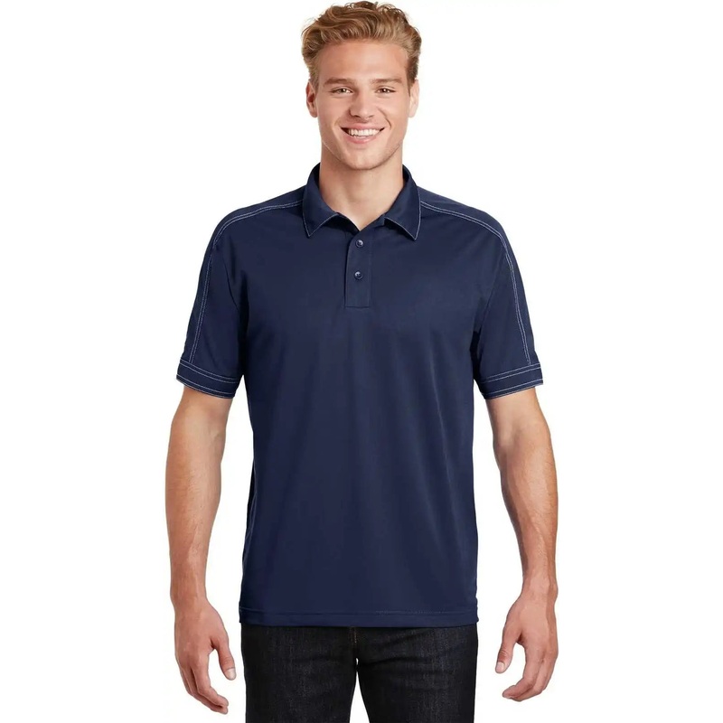 Sport-Tek ST659 Contrast Stitch Micropique Sport-Wick Polo – True Navy