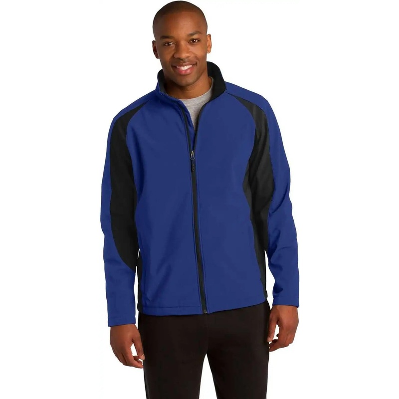 Sport-Tek ST970 Colorblock Soft Shell Jacket – True Royal Black