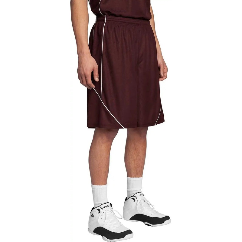 Sport-Tek T565 PosiCharge Mesh Reversible Spliced Short – Maroon