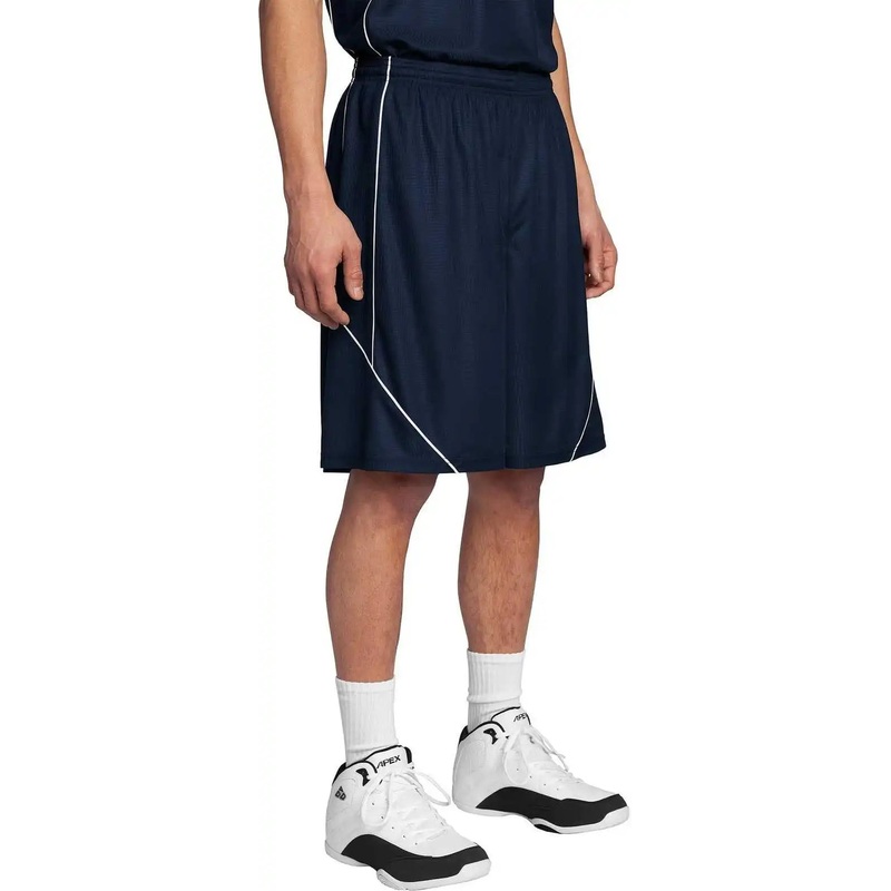Sport-Tek T565 PosiCharge Mesh Reversible Spliced Short – True Navy