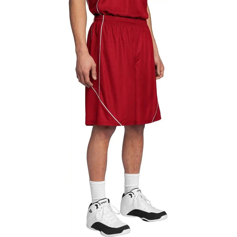 Sport-Tek T565 PosiCharge Mesh Reversible Spliced Short – True Red