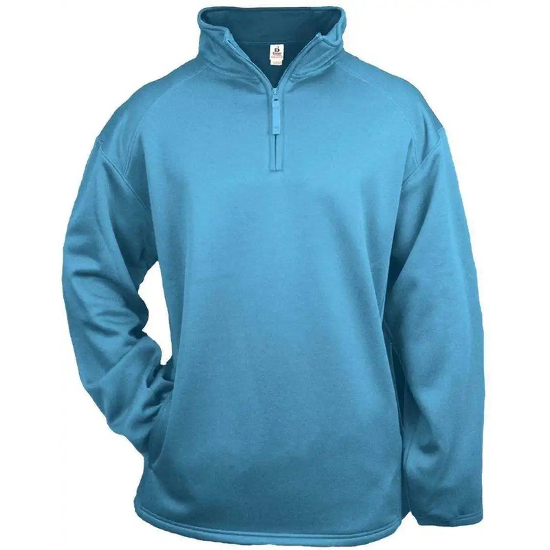 Badger Sport 1480 1/4 Zip Poly Fleece Pullover – Columbia Blue