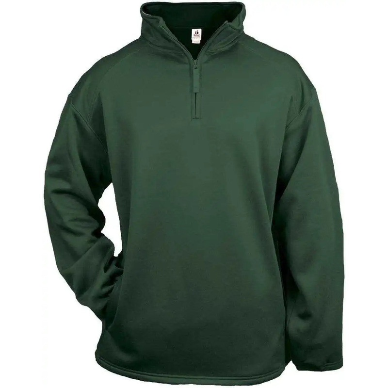 Badger Sport 1480 1/4 Zip Poly Fleece Pullover – Forest