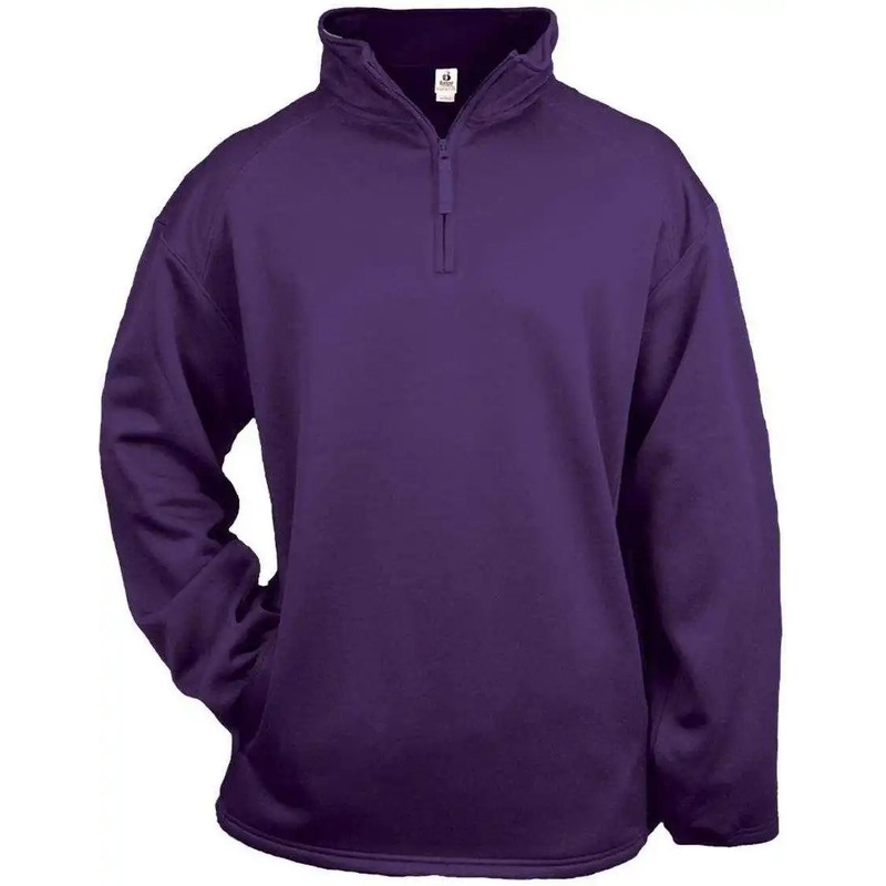 Badger Sport 1480 1/4 Zip Poly Fleece Pullover – Purple