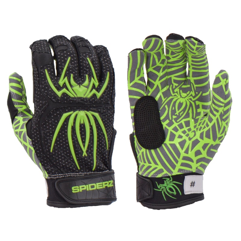 Spiderz HYBRID Batting Gloves – Black/Neon Green