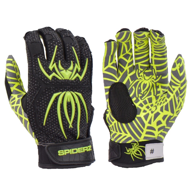 Spiderz HYBRID Batting Gloves – Black/Neon Yellow