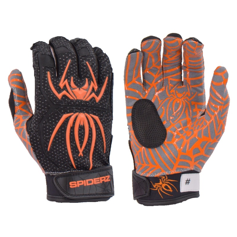 Spiderz HYBRID Batting Gloves – Black/Orange