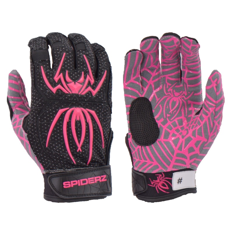 Spiderz HYBRID Batting Gloves – Black/Pink