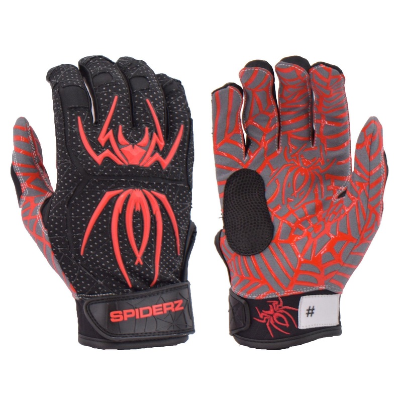 Spiderz HYBRID Batting Gloves – Black/Red