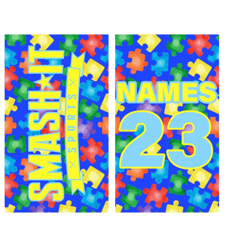 Smash It Sports Autism Awareness Bag Tag