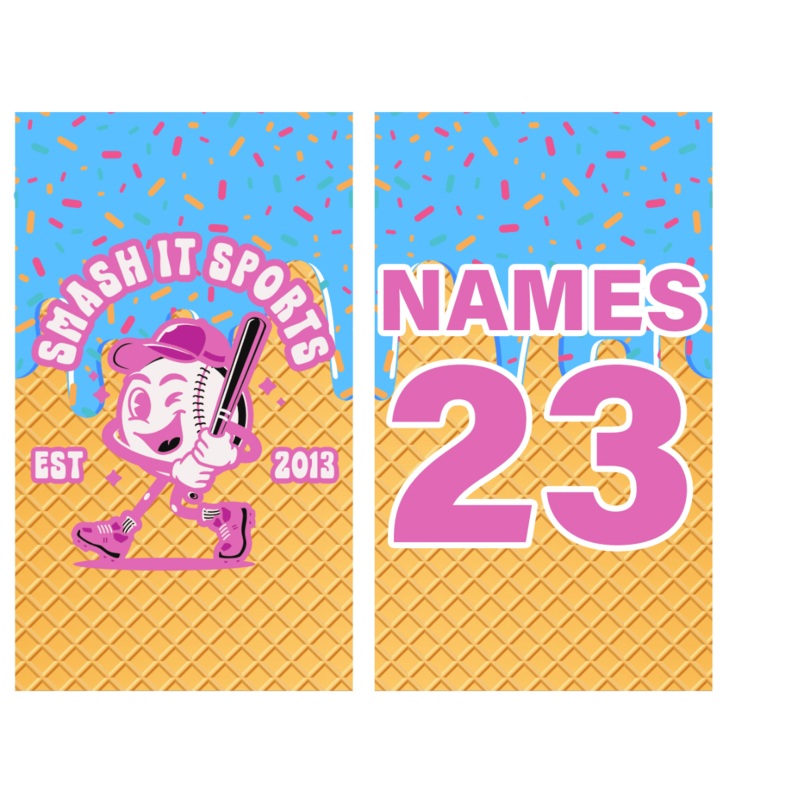 Smash It Sports Ice Cream Drip Bag Tag