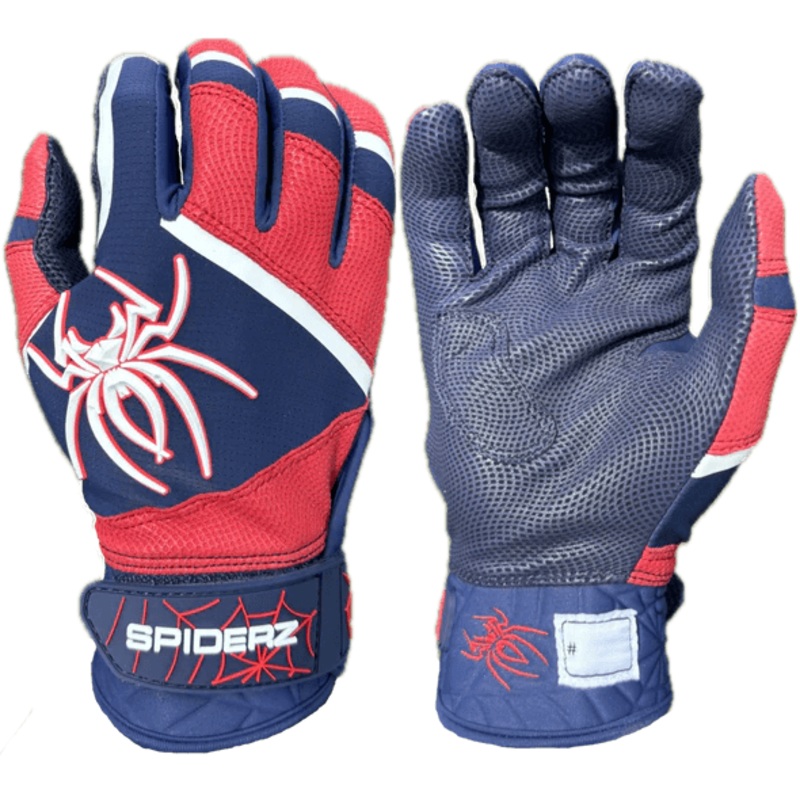 Spiderz Pro Premier Batting Gloves – Navy Blue/Red/White