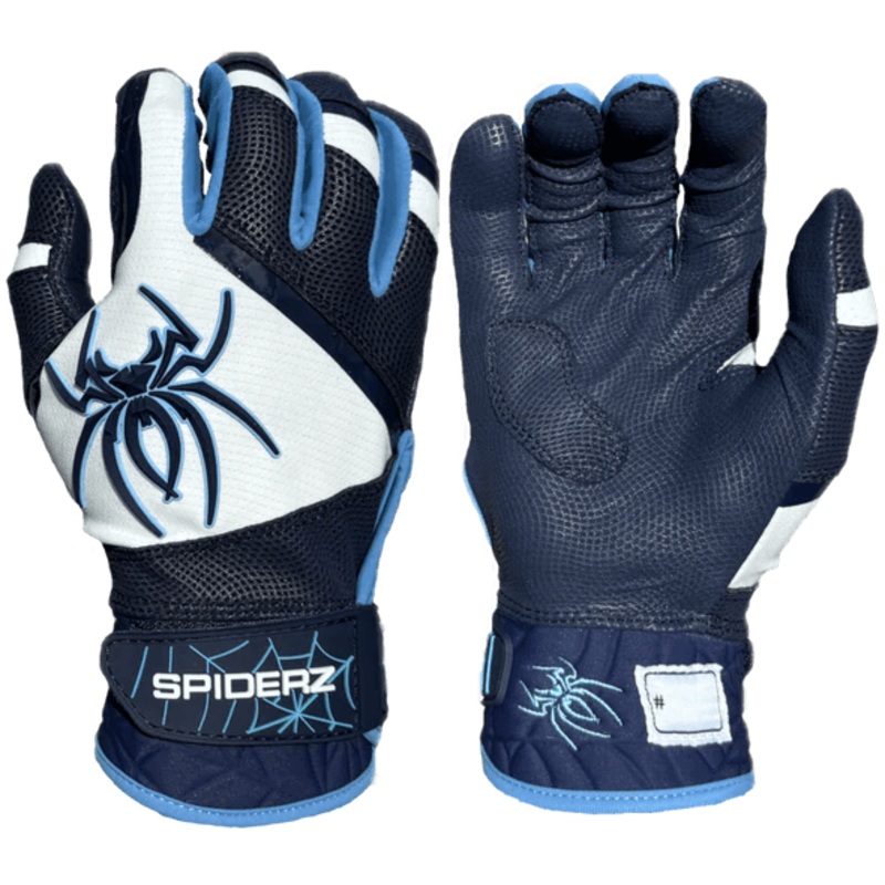 Spiderz Pro Premier Batting Gloves – Navy Blue/White/Columbia Blue