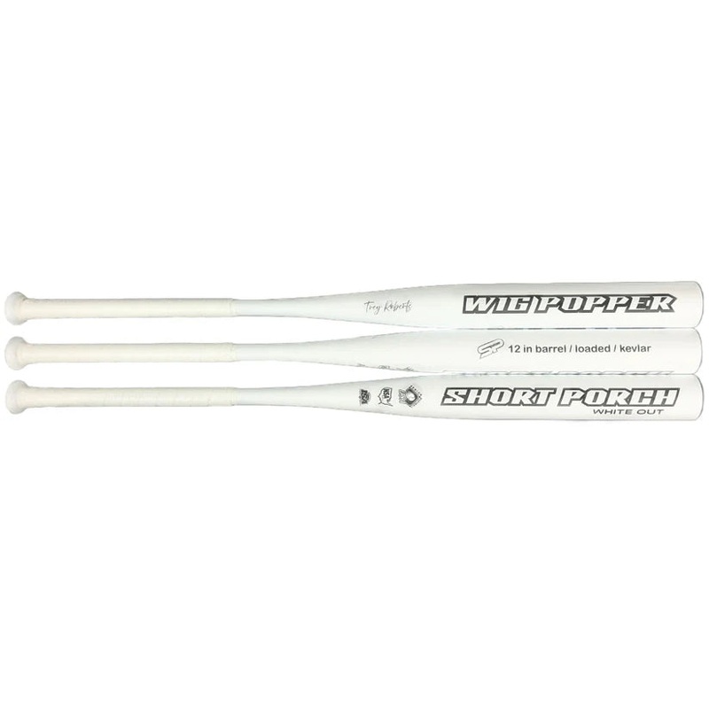 2025 Short Porch Wig Popper Whiteout End Loaded 1-Piece Kevlar Spin Tech SSUSA Senior Slowpitch Softball Bat