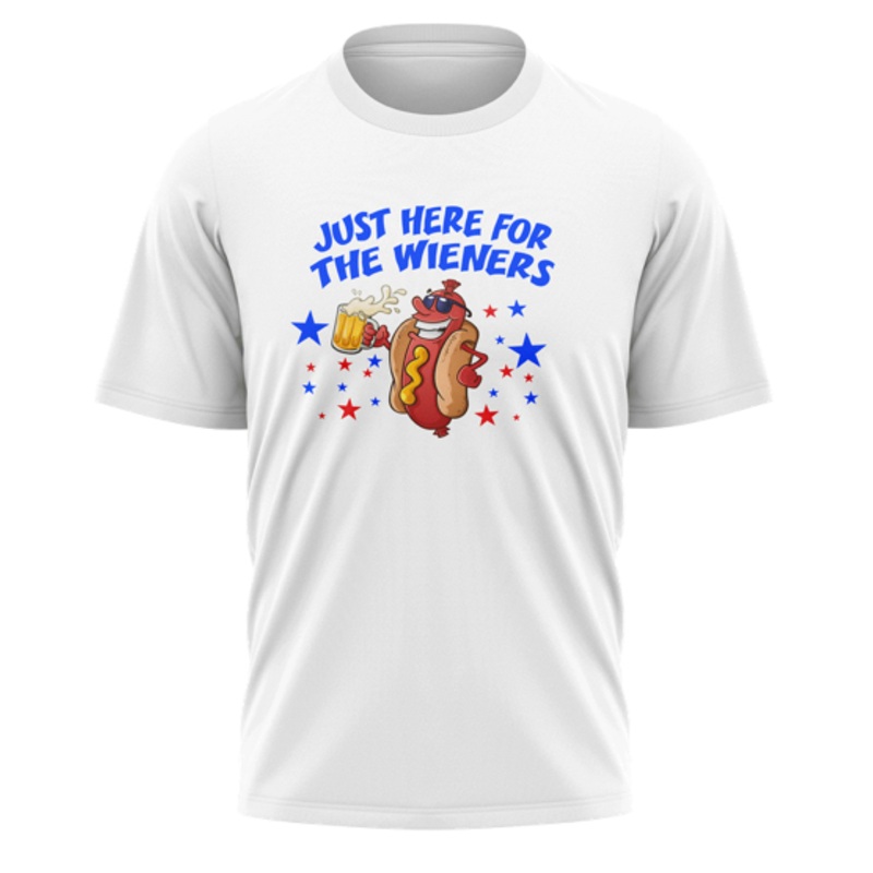 Here For The Wieners Semi-Sub Short Sleeve Shirt