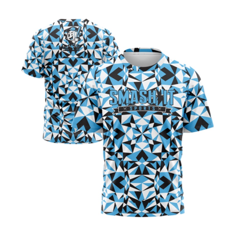 Smash It Sports Short Sleeve Shirt – Kaleidoscope (Carolina/Black)