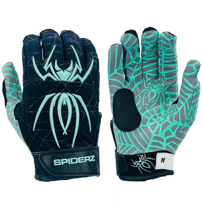 Spiderz HYBRID Batting Gloves – Black/Mint