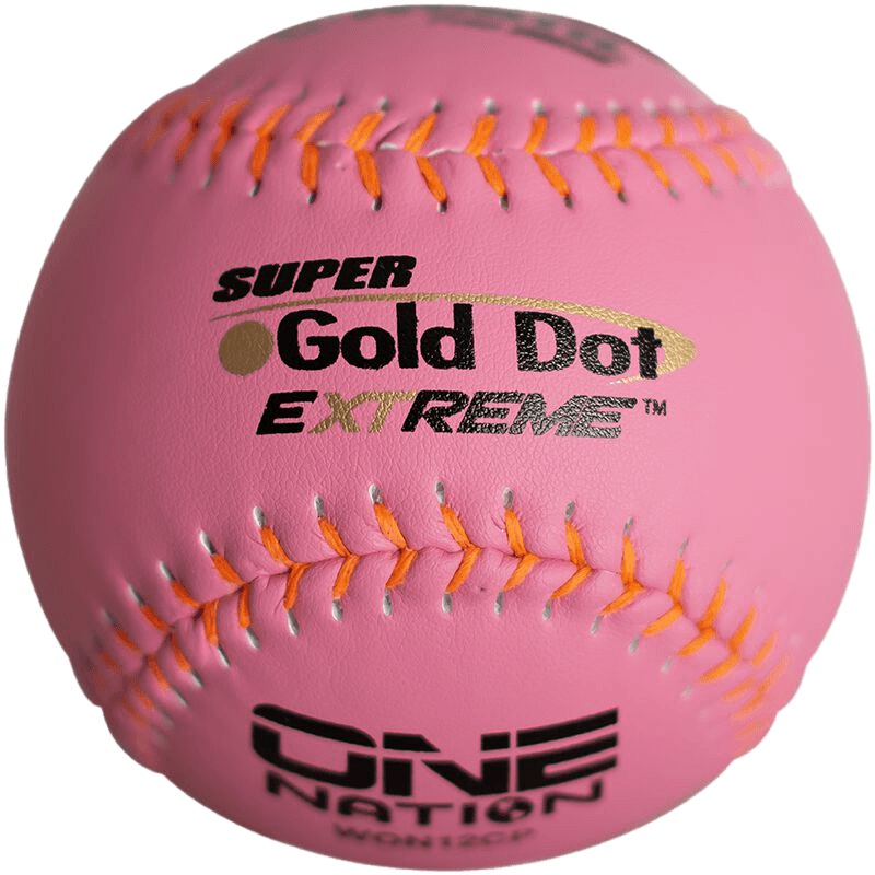 Worth Pink Super Gold Dot Extreme Composite 44/325 GSL 12 Slowpitch Softballs – WON12CP