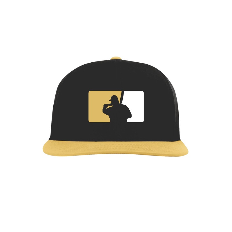 Fat Guy BP Fitted Hat – PTS30 (Black/Athletic Gold/White)