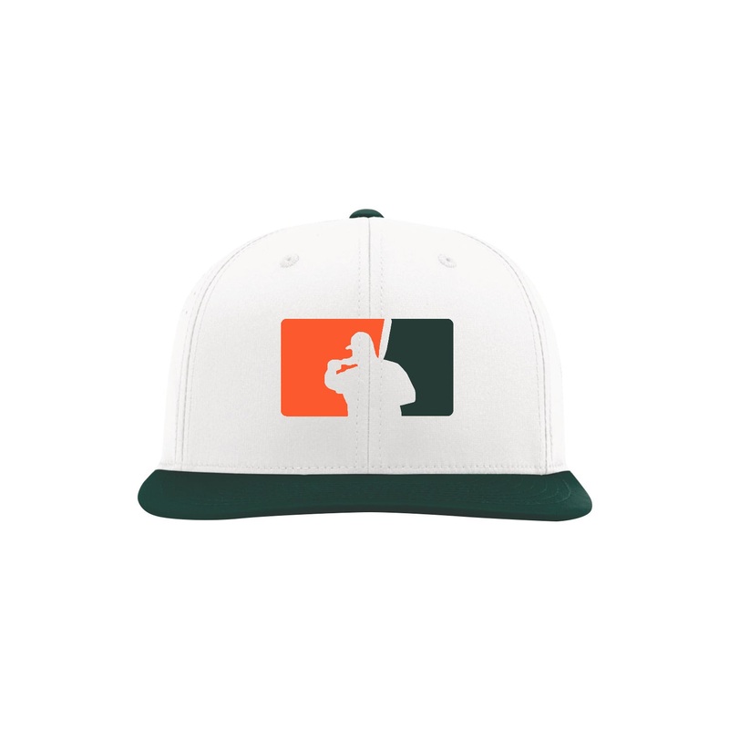 Fat Guy BP Fitted Hat – PTS30 (White/Orange/Dark Green)